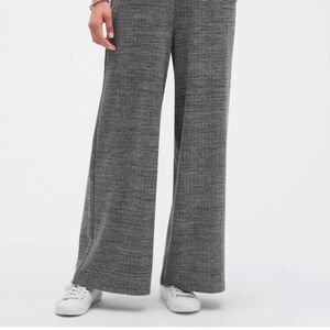 Banana Republic Wide Leg High Waist Pull on Knit Pants Gray XXL NEW Office